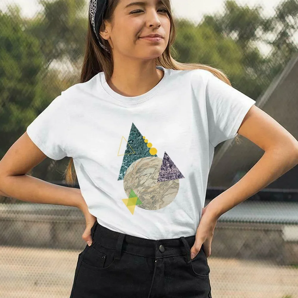2023 Summer T-shirts Vintage Female Clothing Print Short Sleeve Women T Shirt Harajuku Fashion O-neck Clothes Streetwear Tops - Image 4