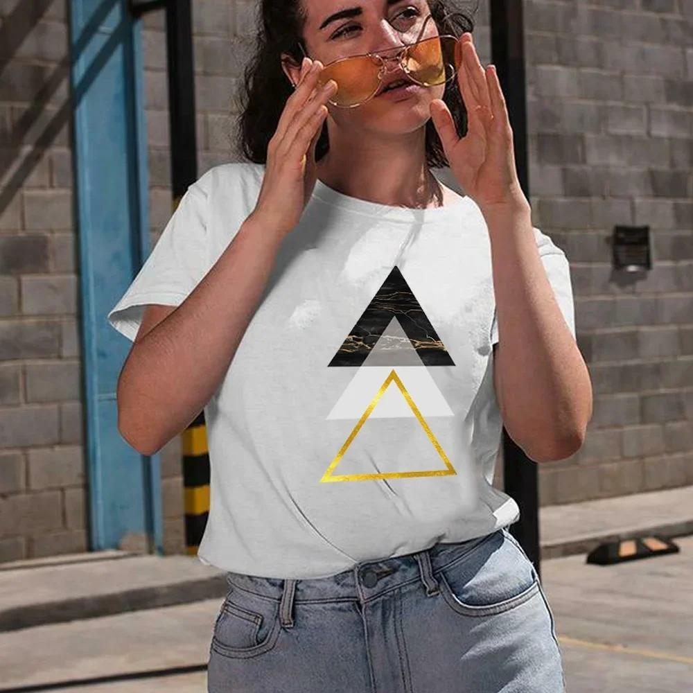 2023 Summer T-shirts Vintage Female Clothing Print Short Sleeve Women T Shirt Harajuku Fashion O-neck Clothes Streetwear Tops - Image 5